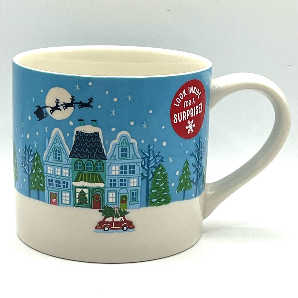 Target Wondershop Blue White Christmas Winter Stoneware Coffee Mug Snowflake